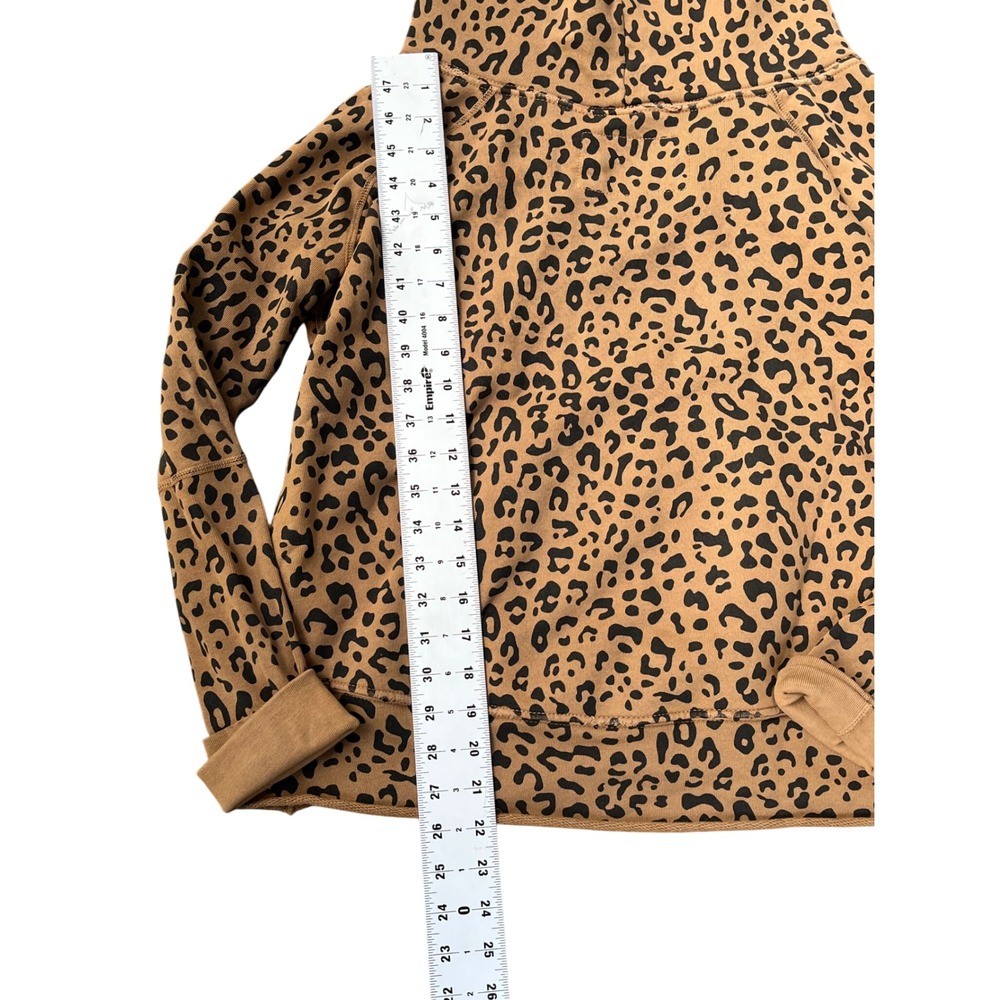 Nili Lotan Women's Janie Leopard Print Oversized Hoodie Sweatshirt Size Small - Picture 7 of 8